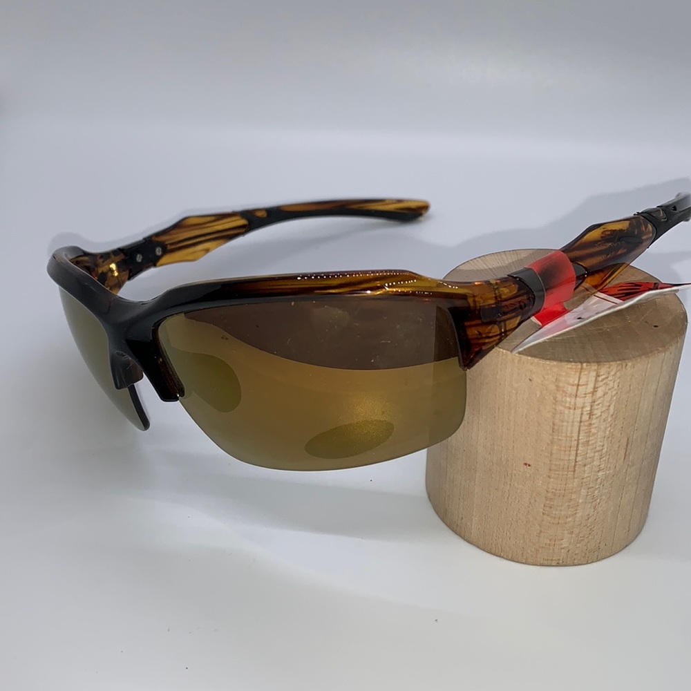 New 24/7 Life Adults' Semi Rimless two-tone Brown Wrap-Around Sunglasses